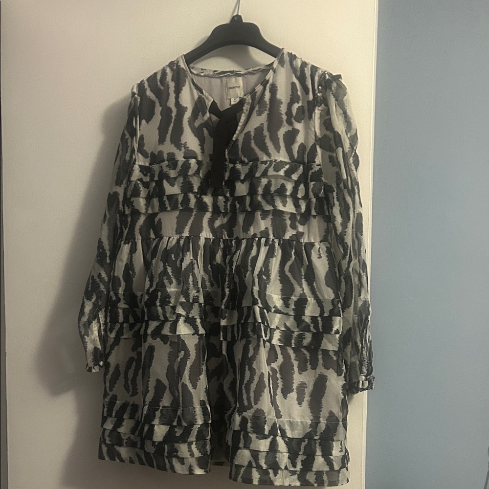 Maeve Black and White Patterned Dress